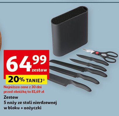 Zestaw noży i nożyczek kuchennych promocja w Auchan