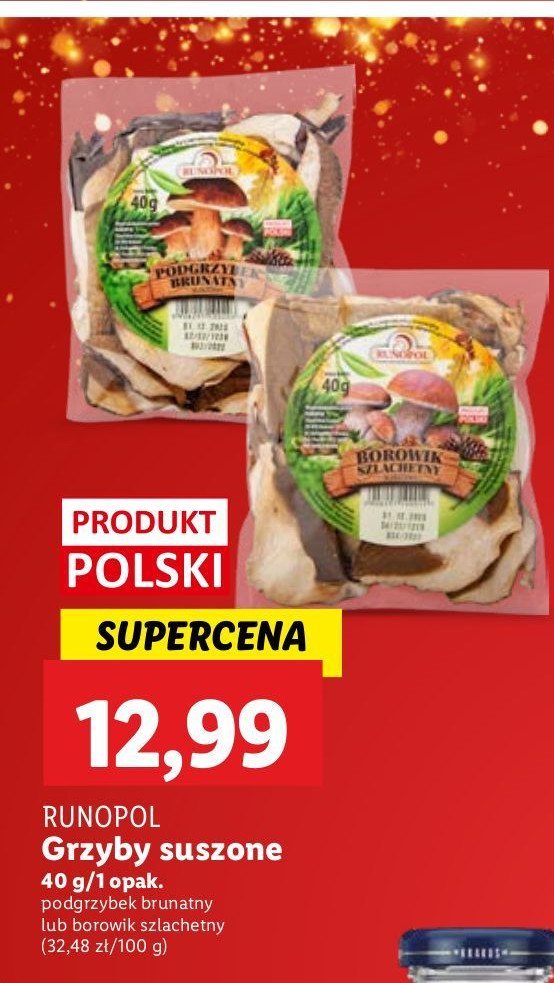 Podgrzybek brunatny suszony Runopol promocja