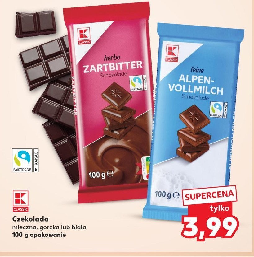 Czekolada gorzka K-classic promocja