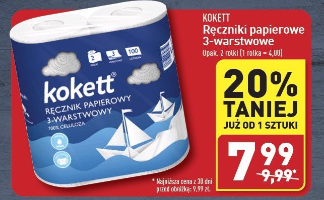 Ręczniki kuchenne Kokett promocja w Aldi