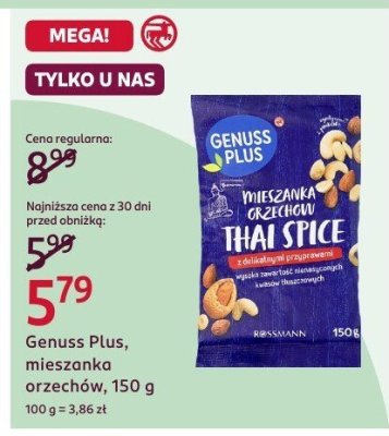 Mieszanka orzechów Thai Stice Genuss Plus, 150 g promocja w Rossmann