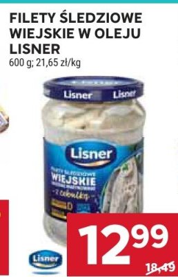 Filety śledziowe wiejskie w oleju Lisner promocja w Stokrotka