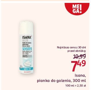 Pianka do golenia sensitiv Isana for men promocja