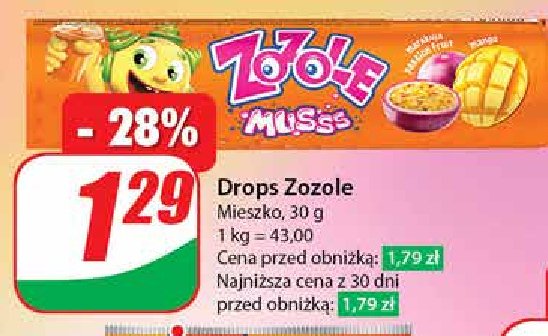 Dropsy mango marakuja Mieszko zozole promocja