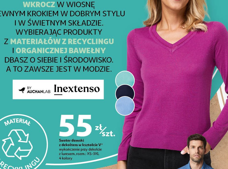 Sweter damski xs-3xl Auchan inextenso promocja