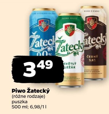 Piwo Żatecký, różne rodzaje promocja w Netto
