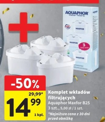 Wkład filtrujący b25 maxfor Aquaphor promocja