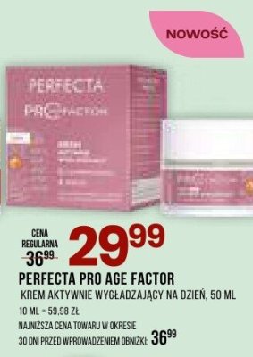 Serum aktywnie wygładzające Perfecta Pro Age Factor na dzień, 50 ml promocja w Drogerie Natura
