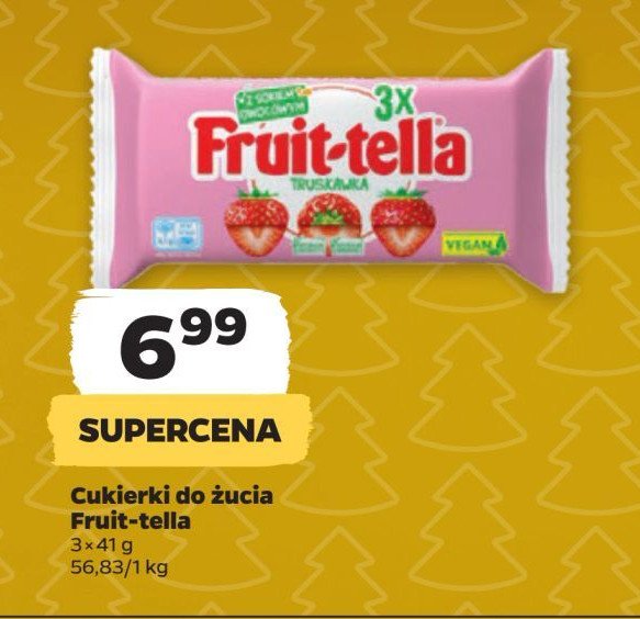 Cukierki do żucia truskawka Fruittella promocja w Netto