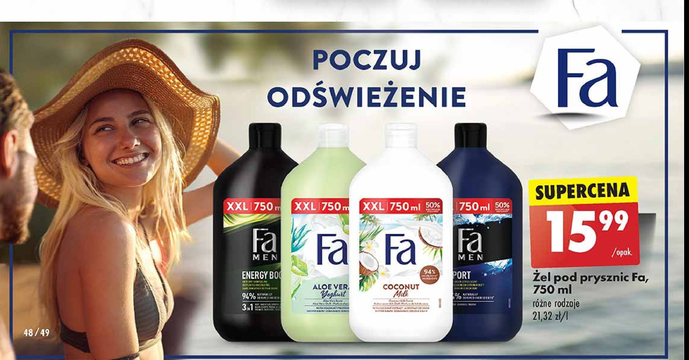 Zel pod prysznic Fa men sport energy boost promocja