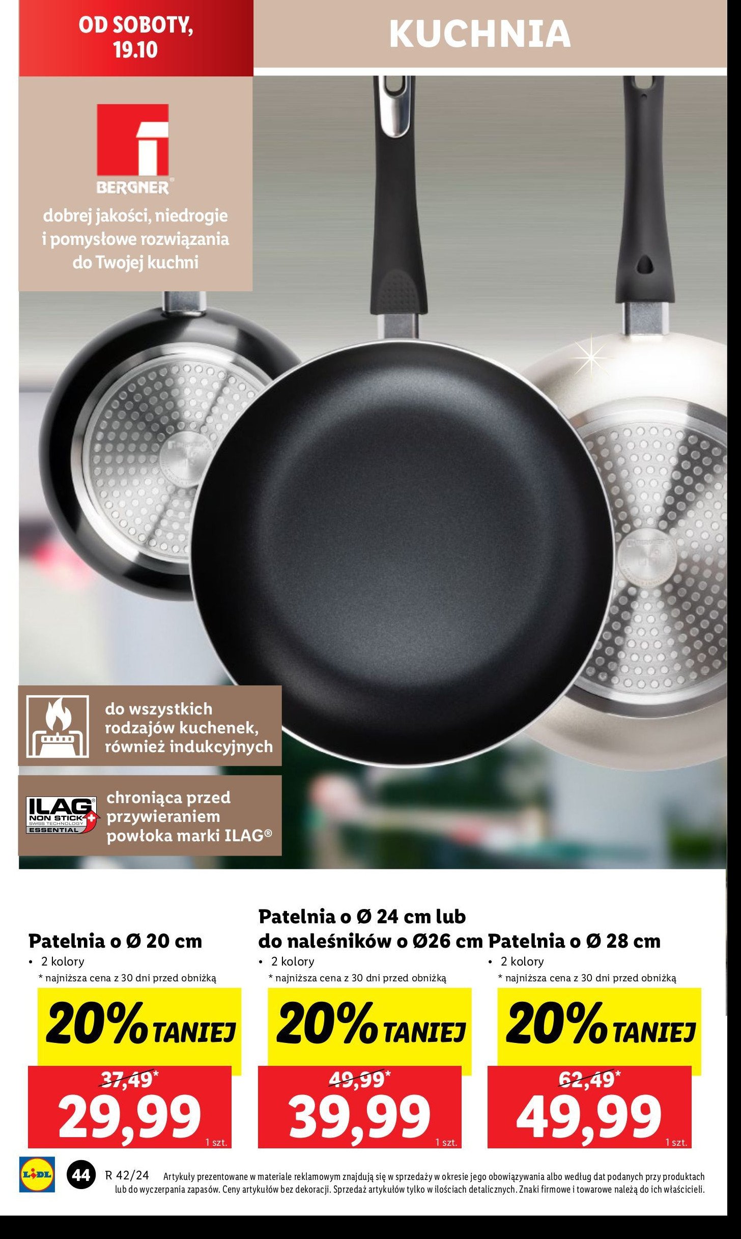 Patelnia aluminium 26 cm Bergner promocja