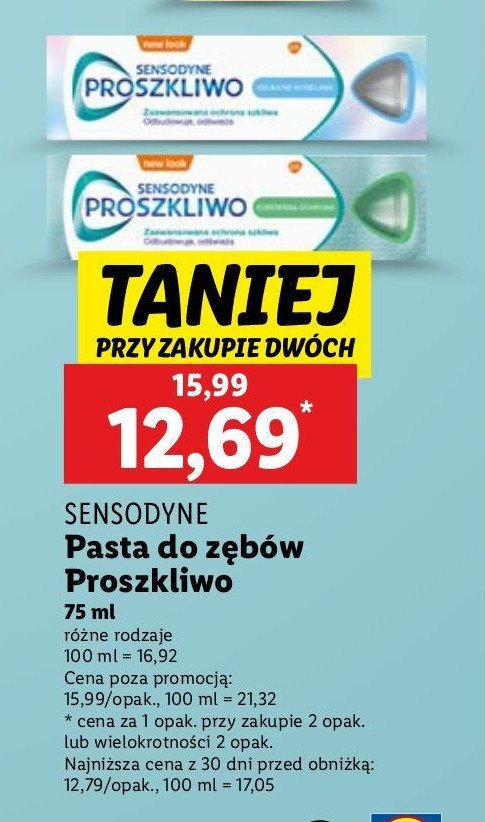 Pasta do zębów Sensodyne pro szkliwo codzienna ochrona promocja