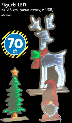 Figurki LED ok. 56 cm, różne wzory, z USB promocja w Tedi