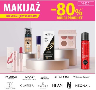 Produkty do makijażu drugi -80% promocja w Hebe