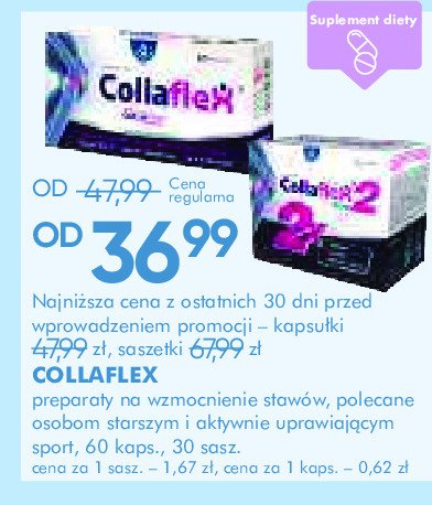 Kapsułki wspomagające pracę stawów COLLAFLEX DUO promocja w Super-Pharm