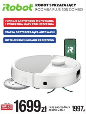 Robot sprzątający ROOMBA PLUS S05 COMBO promocja w RTV EURO AGD