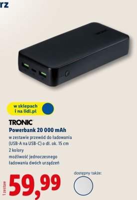 Powerbank 20 000 mAh promocja w Lidl