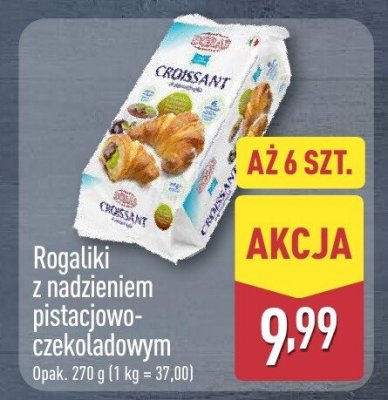 Rogaliki z nadzieniem pistacjowo-czekoladowym promocja w Aldi