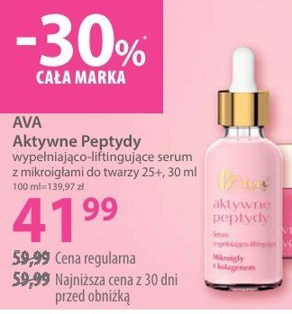Serum wypełniająco-liftingujące do twarzy AVA Aktywne Peptydy promocja w Hebe