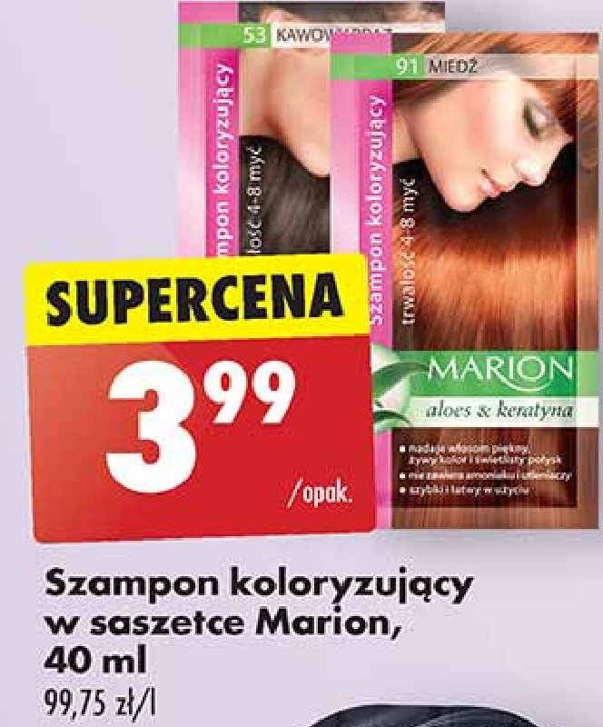 Szampon koloryzujący miedź 91 Marion promocja