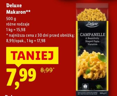 Makaron różne rodzaje promocja w Lidl
