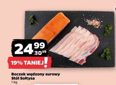 Boczek wędzony surowy Stół Sołtysa promocja w Netto