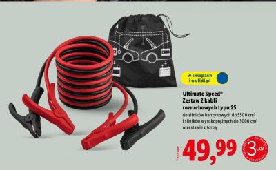 Zestaw 2 kabli rozruchowych typu 25 Ultimate Speed promocja w Lidl