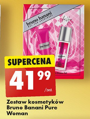 Zestaw w pudełku: dezodorant 75 ml + żel pod prysznic 50 ml Bruno banani pure woman promocja w Biedronka