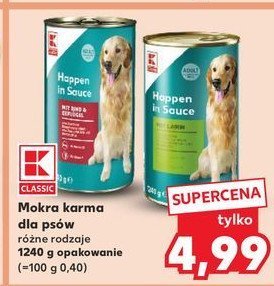 Karma dla psa wołowina K-classic promocja