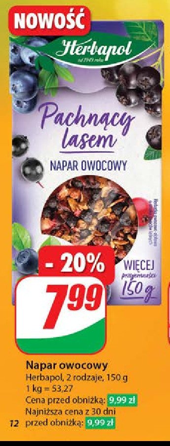 Napar owocowy pachn膮cy lasem Herbapol promocja