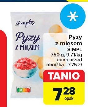 Pyzy z mięsem Simpl promocja w Carrefour Market