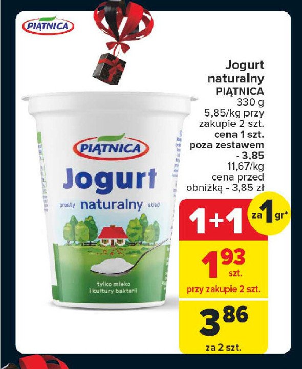 Jogurt naturalny Piątnica promocja