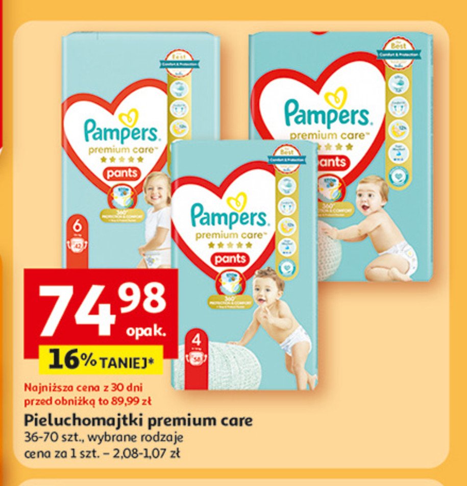 Pieluchy midi 3 Pampers promocja w Auchan