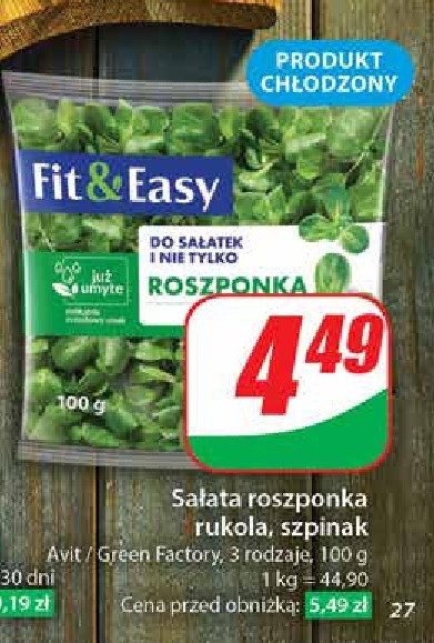 Sałata roszponka Fit & easy promocja