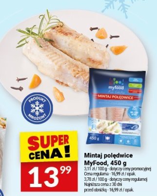 Mintaj polędwice MyFood, 450 g promocja w Twój Market