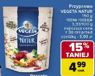 Przyprawa do potraw Vegeta natur promocja w Carrefour