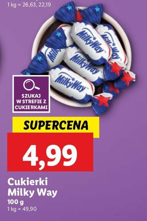 Cukierki Milky way promocja w Lidl