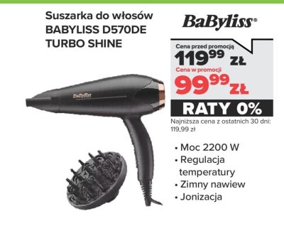 Suszarka do włosów D570DE TURBO SHINE promocja w NEONET