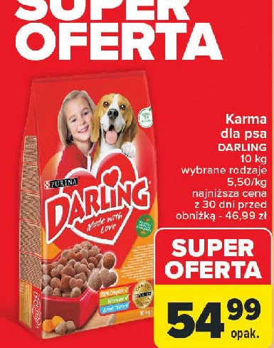 Karma dla psa drób-warzywa Purina darling promocja