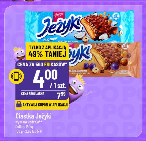 Ciastka kokos Jeżyki promocja w POLOmarket