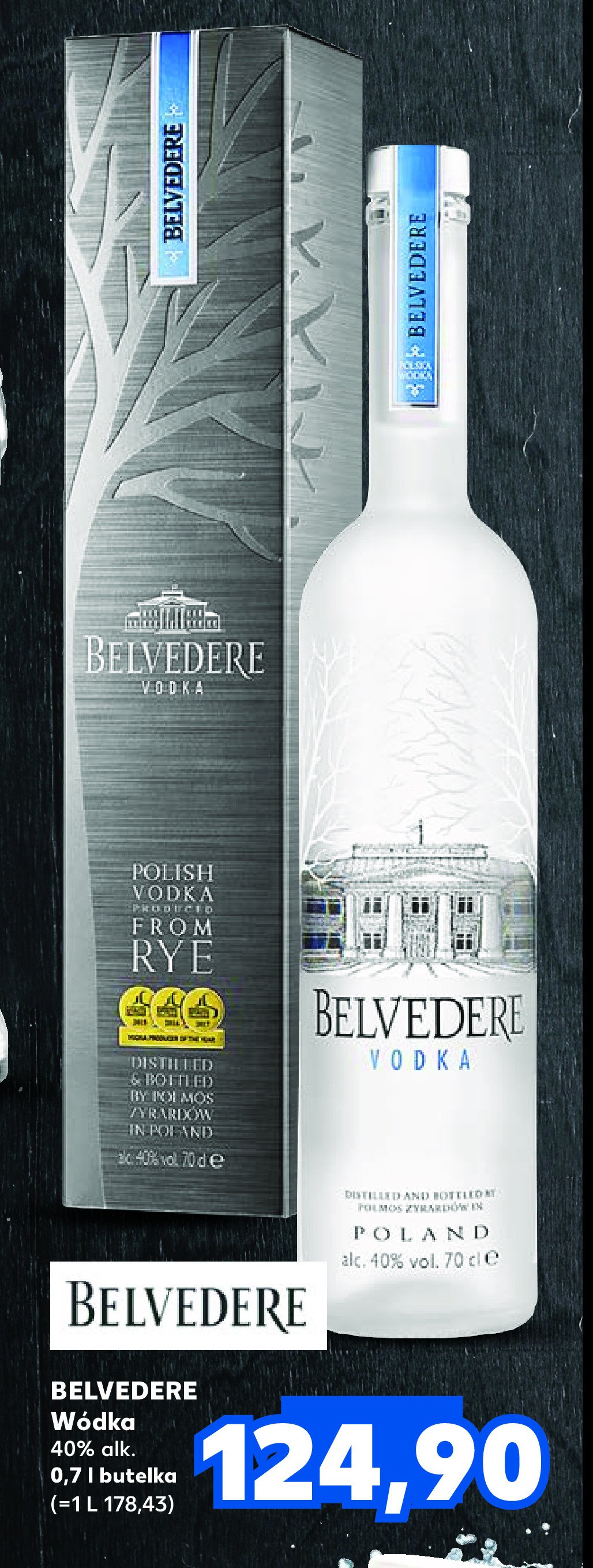Wódka - kartonik Belvedere promocja