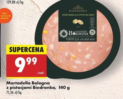 Mortadela bologna z pistacjami Biedronka promocja