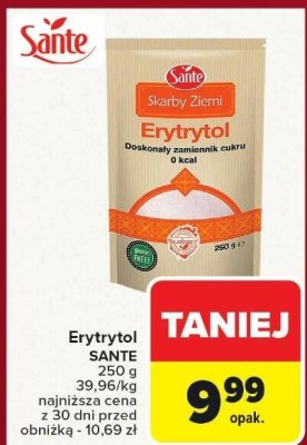 Erytrytol Sante 250g promocja w Carrefour Market