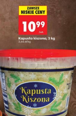 Kapusta kiszona 3 kg promocja w Biedronka