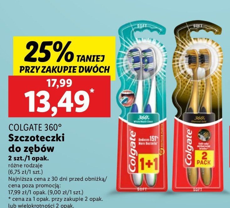 Szczoteczka do zębów miękka Colgate 360 promocja