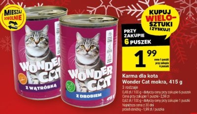 Karma dla kota Wonder Cat mokra 415 g promocja w Twój Market
