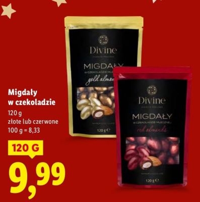 Migdały Divine Migdały w czekoladzie złote promocja w Lidl
