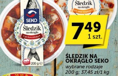 Śledzie na okrągło Seko promocja w Euro Sklep