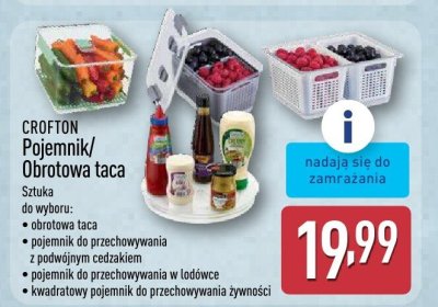 Pojemniki szklane z pokrywą bambusową kwadratowe Ernesto promocja w Aldi