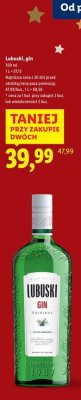 Gin Lubuski 700 ml promocja w Lidl